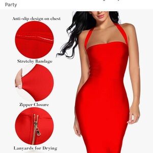 Halter Fishtail Bandage Bodycon Party Dress